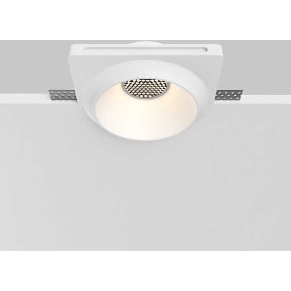 Встраиваемый светильник Maytoni Gyps Modern GU10 10Вт DL124-GU10-01-TRS-W