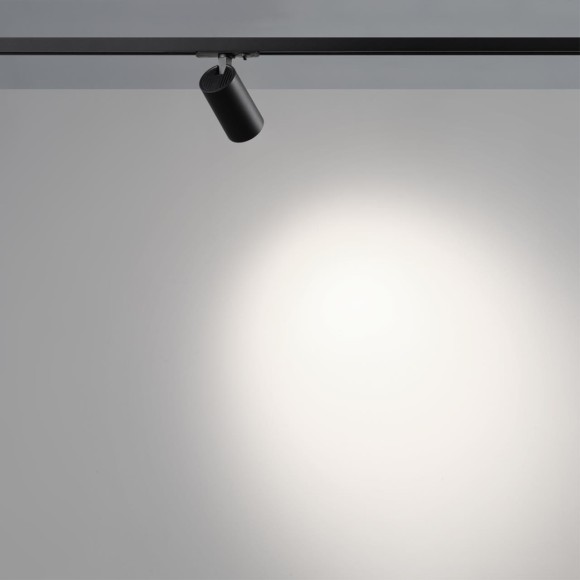 Novotech SELENE 359915 Трековый поворотный LED-светильник спот направленного света для однофазной трехжильной системы EXPERT, 15Вт, 842Лм, 4000К, угол 36°, CRI90, UGR19, 220В, IP20, черный матовый алюминий, длина 120 мм, ширина 55 мм, высота 87 мм