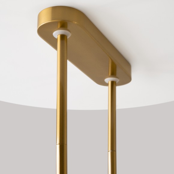 Латунная люстра на штангах (75-48см) с прозрачными плафонами, 6 ламп E14 Maytoni Status MOD333PL-06BS1