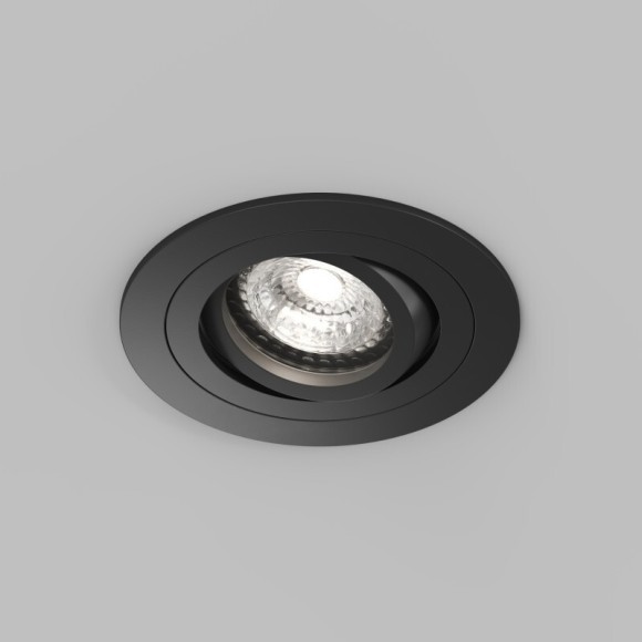 Встраиваемый влагозащищённый светильник HYDRO, IP44, до 15 Вт LED, GU10, алюминий, чёрный