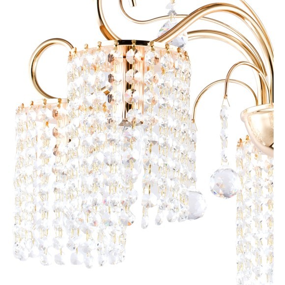 Подвесная люстра с хрусталем Leona FR1127-PL-05-G