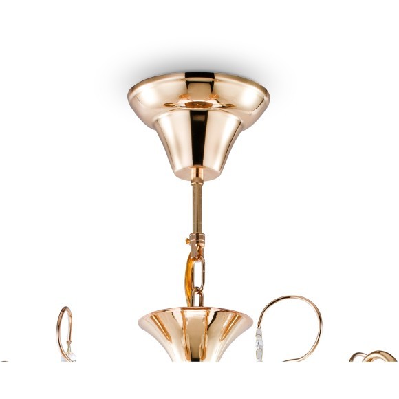 Подвесная люстра с хрусталем Leona FR1127-PL-05-G