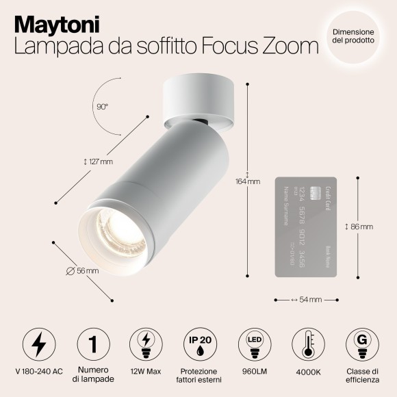 Потолочный светильник Technical C055CL-L12W4K-Z-W Потолочный светильник Technical C055CL-L12W4K-Z-W