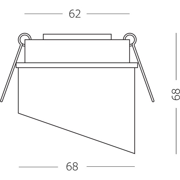 ST214.508.01 Св-к встр. Белый GU10 1*50W  IP20 L68xW68xH68 220V Без ламп Встраиваемые светильники