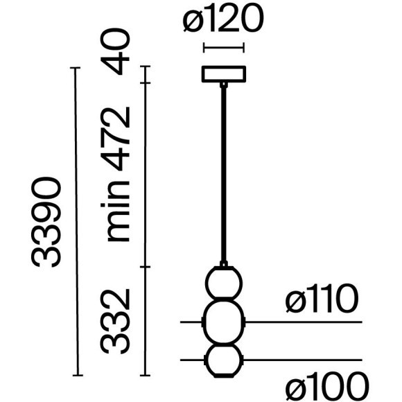 Подвесной светильник Maytoni MOD273PL-L16G3K
