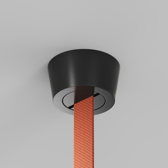 Накладное основание с вводом питания для шинопровода-ремня Denkirs Belty TR5512-BK