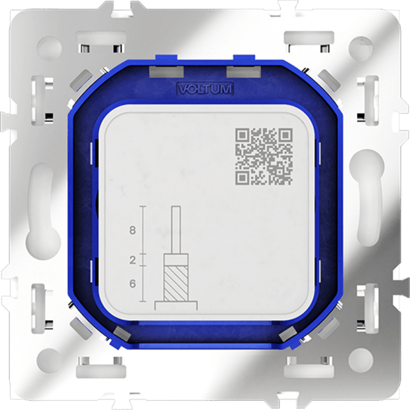 Розетка телевизионная встраиваемая VOLTUM S70 оконечная TV+SAT, (белый глянцевый)