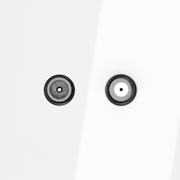 Розетка телевизионная встраиваемая VOLTUM S70 оконечная TV+SAT, (белый глянцевый)