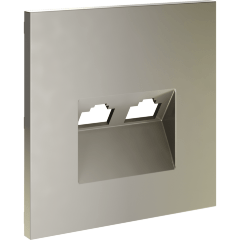 Накладка для розетки компьютерной двойной RJ45+RJ45 кат.6, S70 (шелк)