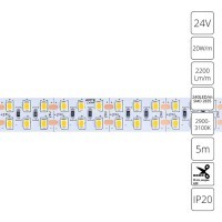 A2424015-01-3K Светодиодная лента 24В 20Вт/м 2200Лм/м 3000К CRI 90+ 15мм SMD2835 240шт/м 5м IP20