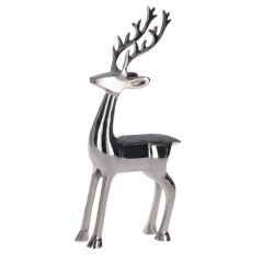 427127 BALIGUIAN Статуэтка декоративная Олень L170 B55 H367 алюминий хром 427127 BALIGUIAN Статуэтка декоративная Олень L170 B55 H367 алюминий хром