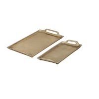 427315 ISESAKI Поднос золотой алюминий L310 B310 H25 комплект 2шт.