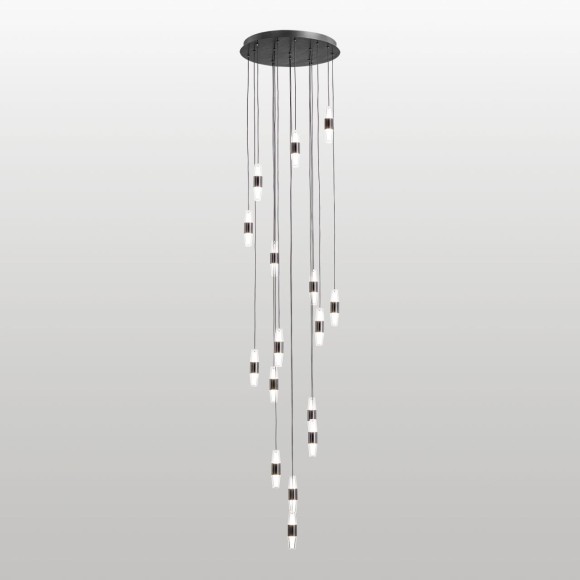 LSP-7401 LUSSOLE ХОПКИНС подвесная люстра черная, LED 64 Вт, 4000 К, 5700 Лм, IP20