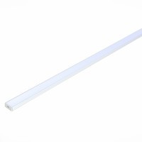 ST017.129.08 Накладной алюминиевый анодированный профиль с рассеивателем (к-т: 2 загл. + 4 креп. скобы) 