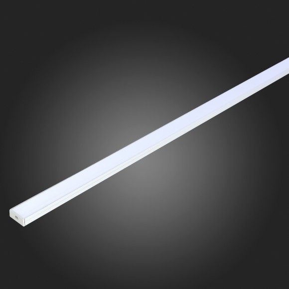 ST017.129.08 Накладной алюминиевый анодированный профиль с рассеивателем (к-т: 2 загл. + 4 креп. скобы) 