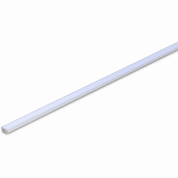 ST017.129.08 Накладной алюминиевый анодированный профиль с рассеивателем (к-т: 2 загл. + 4 креп. скобы) 