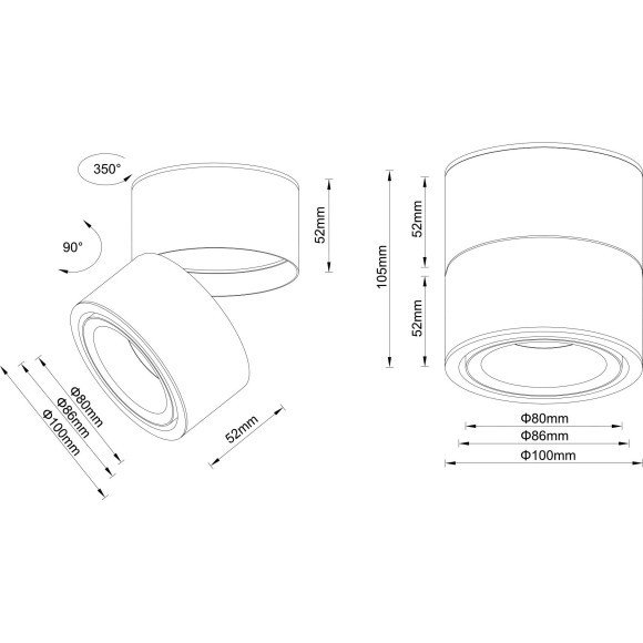 Накладной потолочный светильник Maytoni C084CL-15W3K-D-B Yin светодиодный LED 15W