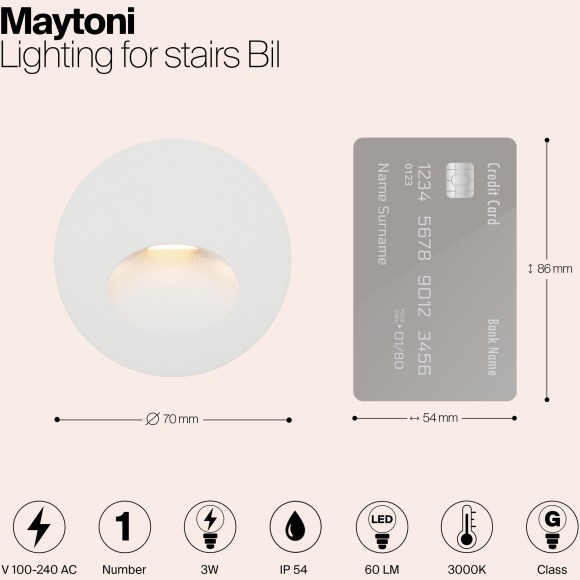 Уличный светильник встраиваемый в дороги и стены Maytoni O015SL-L3W3K Bil IP54 светодиодный LED 3W Уличный светильник встраиваемый в дороги и стены Maytoni O015SL-L3W3K Bil IP54 светодиодный LED 3W