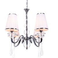 Хрустальная подвесная люстра Lumina Deco Federrica LDP 1158-4 WT