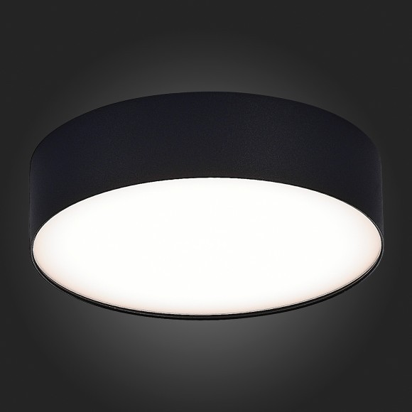 ST606.442.27 Светильник потолочный Черный LED 1*27W 4000K 2 430Lm Ra90 120° IP20 D220xH55 185-265V Накладные светильники