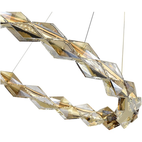 SL6009.203.01 Люстра подвесная ST-Luce Золотистый/Прозрачный,Янтарный LED 1*30W 3000K DIAMANTA