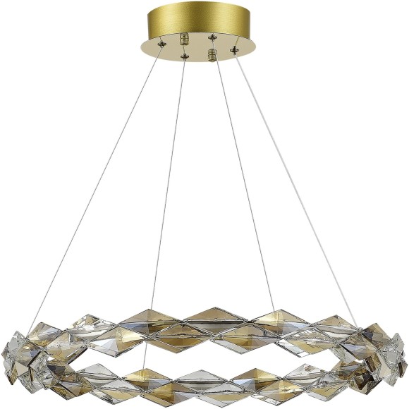 SL6009.203.01 Люстра подвесная ST-Luce Золотистый/Прозрачный,Янтарный LED 1*30W 3000K DIAMANTA