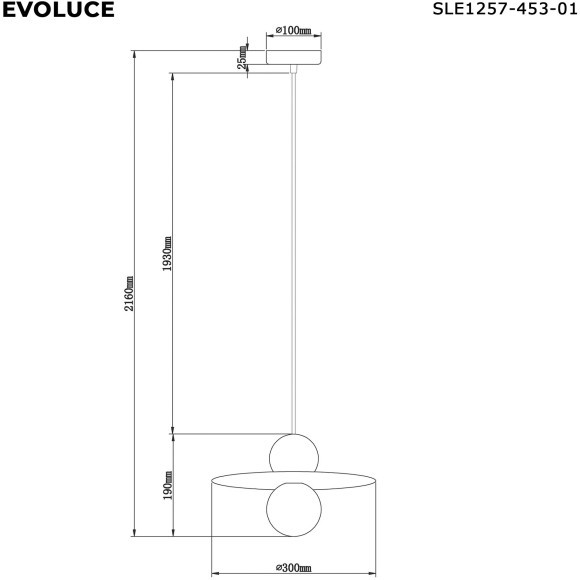 SLE1257-453-01 Светильник подвесной Черный/Белый G9 1*5W 4000K RIZZ