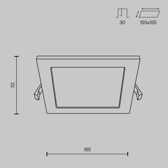 Встраиваемый светильник Maytoni DL020-6-L12W Stockton IP44 светодиодный LED 12W