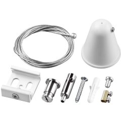 Подвесной комплект с 2м тросом для трехфазных шин Novotech 135070 Подвесной комплект с 2м тросом для трехфазных шин Novotech 135070