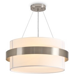 Люстра никель подвесная с тканевым плафоном и лампами тремя E14 Freya Bride FR5367PL-03N Люстра никель подвесная с тканевым плафоном и лампами тремя E14 Freya Bride FR5367PL-03N