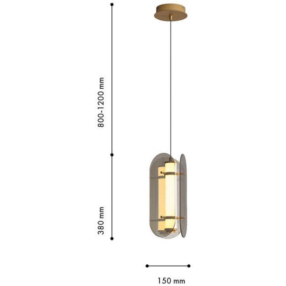 4625-2P, подвес, D190xH420/1925, LEDx16W, 860LM, 3000K, included