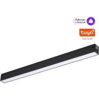 359939 Черный трековый линейный SMART светильник 43см (токопроводящий), пульт ДУ/Tuya Smart Life/Алиса 3000-6000К 220В 24Вт 120° 1440Лм CRI90 Novotech VECTOR