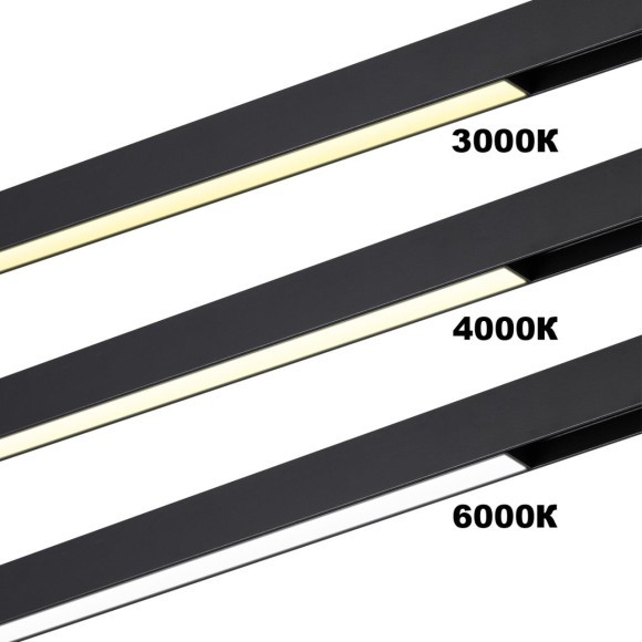 359939 Черный трековый линейный SMART светильник 43см (токопроводящий), пульт ДУ/Tuya Smart Life/Алиса 3000-6000К 220В 24Вт 120° 1440Лм CRI90 Novotech VECTOR