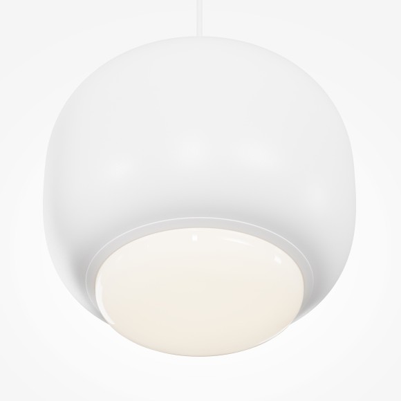 MOD466PL-L12W3K Подвесной светодиодный светильник с белым алюминиевым плафоном 30см, 20Вт, 180°, 3000К, CRI90, 2100Лм  Maytoni Brio