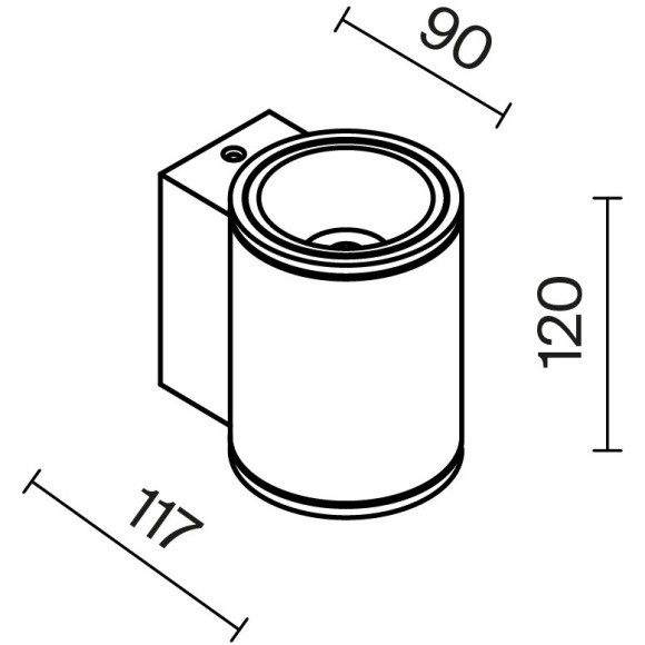 Настенный светильник (бра) Outdoor O303WL-L5GF3K