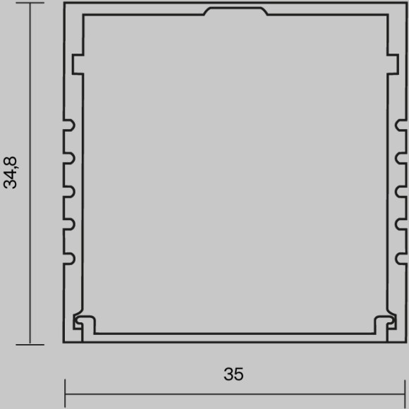 Алюминиевый 2м накладной профиль для светодиодной ленты, 35x35мм Maytoni ALM-3535AT-S-2M арт 631008 Алюминиевый 2м накладной профиль для светодиодной ленты, 35x35мм Maytoni ALM-3535AT-S-2M арт 631008