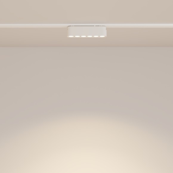 TR082-1-6W3K-M-W Трековый магнитный светодиодный светильник Maytoni Radity 48V CRI90+ 3000К 600Лм 36° 6Вт