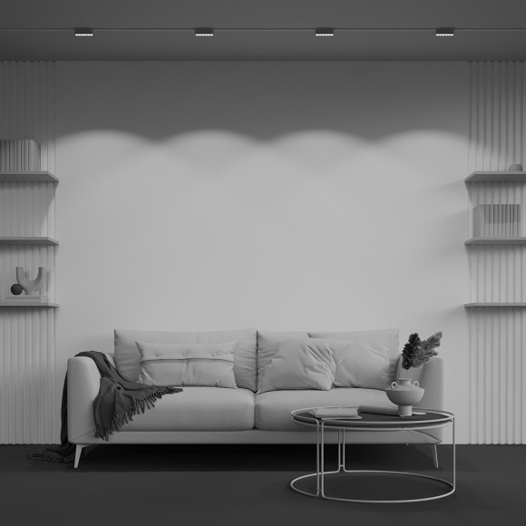 TR082-1-6W3K-M-W Трековый магнитный светодиодный светильник Maytoni Radity 48V CRI90+ 3000К 600Лм 36° 6Вт