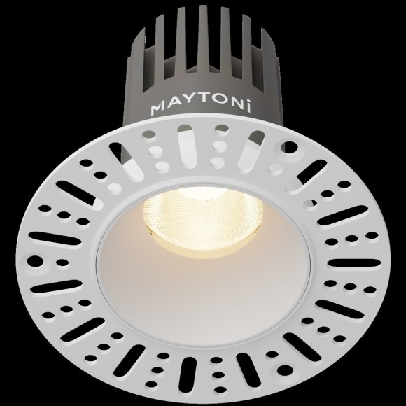 Встраиваемый светильник Maytoni Dip Hight LED Ra90 Lm1150 3000K IP20 10Вт 50° DL119-10W-3K-TRS-W