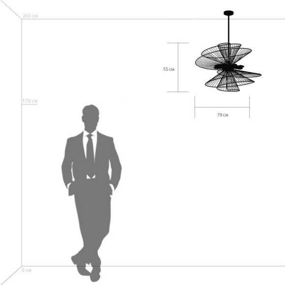 Подвесной светильник Lightstar 728183 Zeta под лампы 8xE14 320W