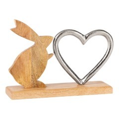 427372 Фигурка Заяц AMOATSY L260, B70, H175 алюминий, дерево никель, натуральный 427372 Фигурка Заяц AMOATSY L260, B70, H175 алюминий, дерево никель, натуральный