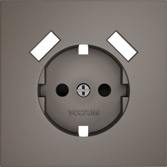 Накладка для розетки с заземлением и защитными шторками, с USB A+A, S70 (капучино)