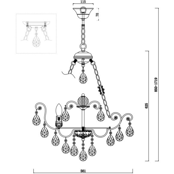 Люстра Freya FR1002PL-06WG