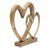 427556 Фигурка Сердца TOMAMAE, H270, алюминий, дерево манго, натуральный, золотой