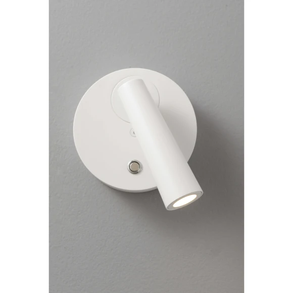 Crystal Lux CLT 233W WH 1400/589 Настенный светодиодный спот (бра) для чтения, с сенсорным выключателем на корпусе, белый матовый металл LED 3Вт 3000К 255Лм CRI95 36° IP20 220V Crystal Lux CLT 233W WH 1400/589 Настенный светодиодный спот (бра) для чтения, с сенсорным выключателем на корпусе, белый матовый металл LED 3Вт 3000К 255Лм CRI95 36° IP20 220V