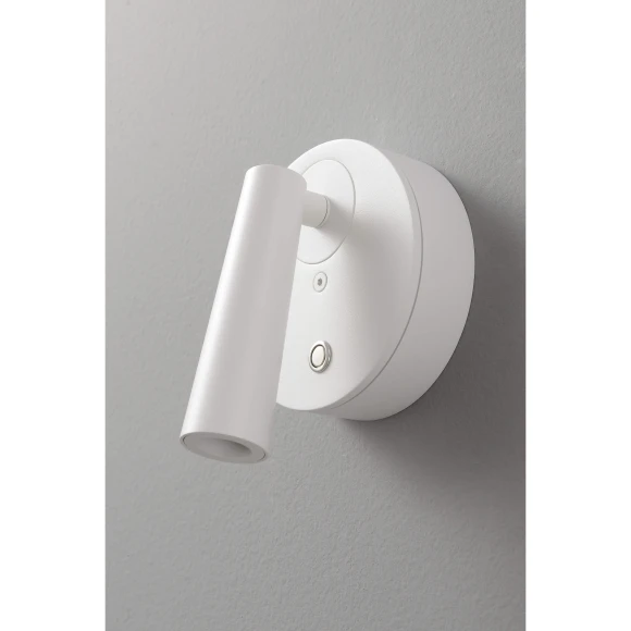 Crystal Lux CLT 233W WH 1400/589 Настенный светодиодный спот (бра) для чтения, с сенсорным выключателем на корпусе, белый матовый металл LED 3Вт 3000К 255Лм CRI95 36° IP20 220V Crystal Lux CLT 233W WH 1400/589 Настенный светодиодный спот (бра) для чтения, с сенсорным выключателем на корпусе, белый матовый металл LED 3Вт 3000К 255Лм CRI95 36° IP20 220V