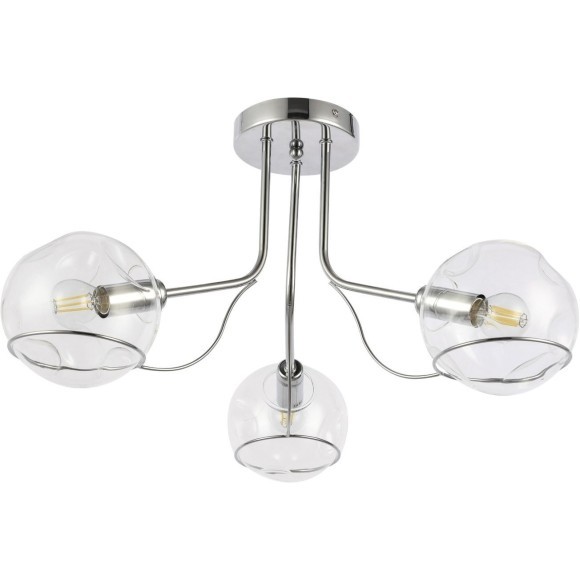 SLE102502-03 Светильник потолочный Хром/Прозрачный E14 3*40W BACA SLE102502-03 Светильник потолочный Хром/Прозрачный E14 3*40W BACA