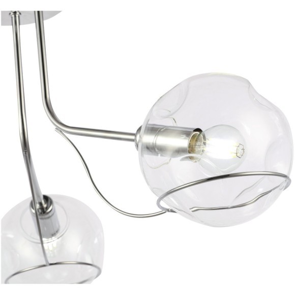 SLE102502-03 Светильник потолочный Хром/Прозрачный E14 3*40W BACA SLE102502-03 Светильник потолочный Хром/Прозрачный E14 3*40W BACA
