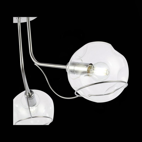 SLE102502-03 Светильник потолочный Хром/Прозрачный E14 3*40W BACA SLE102502-03 Светильник потолочный Хром/Прозрачный E14 3*40W BACA