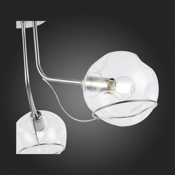 SLE102502-03 Светильник потолочный Хром/Прозрачный E14 3*40W BACA SLE102502-03 Светильник потолочный Хром/Прозрачный E14 3*40W BACA